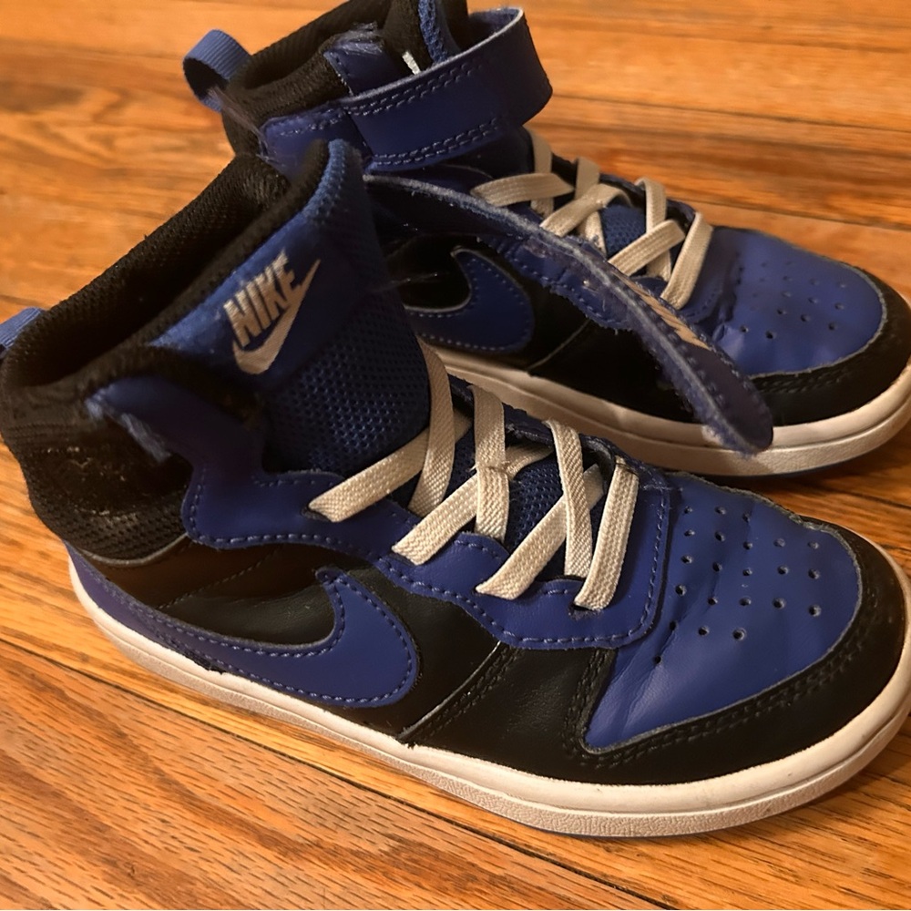 Nike Kids Blue and Black High-Top Sneakers